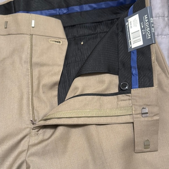 Madison Slim Fit Brown Dress Pants 36 x 32 - Picture 7 of 9
